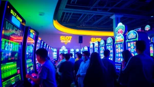 Players experiencing the thrill of winning on a slot gacor game, showcasing exciting visuals and interactive gameplay.