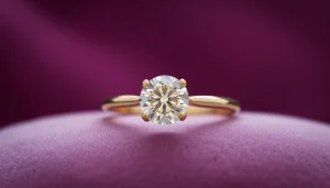 Admire these exquisite 2 Carat Engagement Rings showcasing a brilliant cut diamond set on a luxurious band.