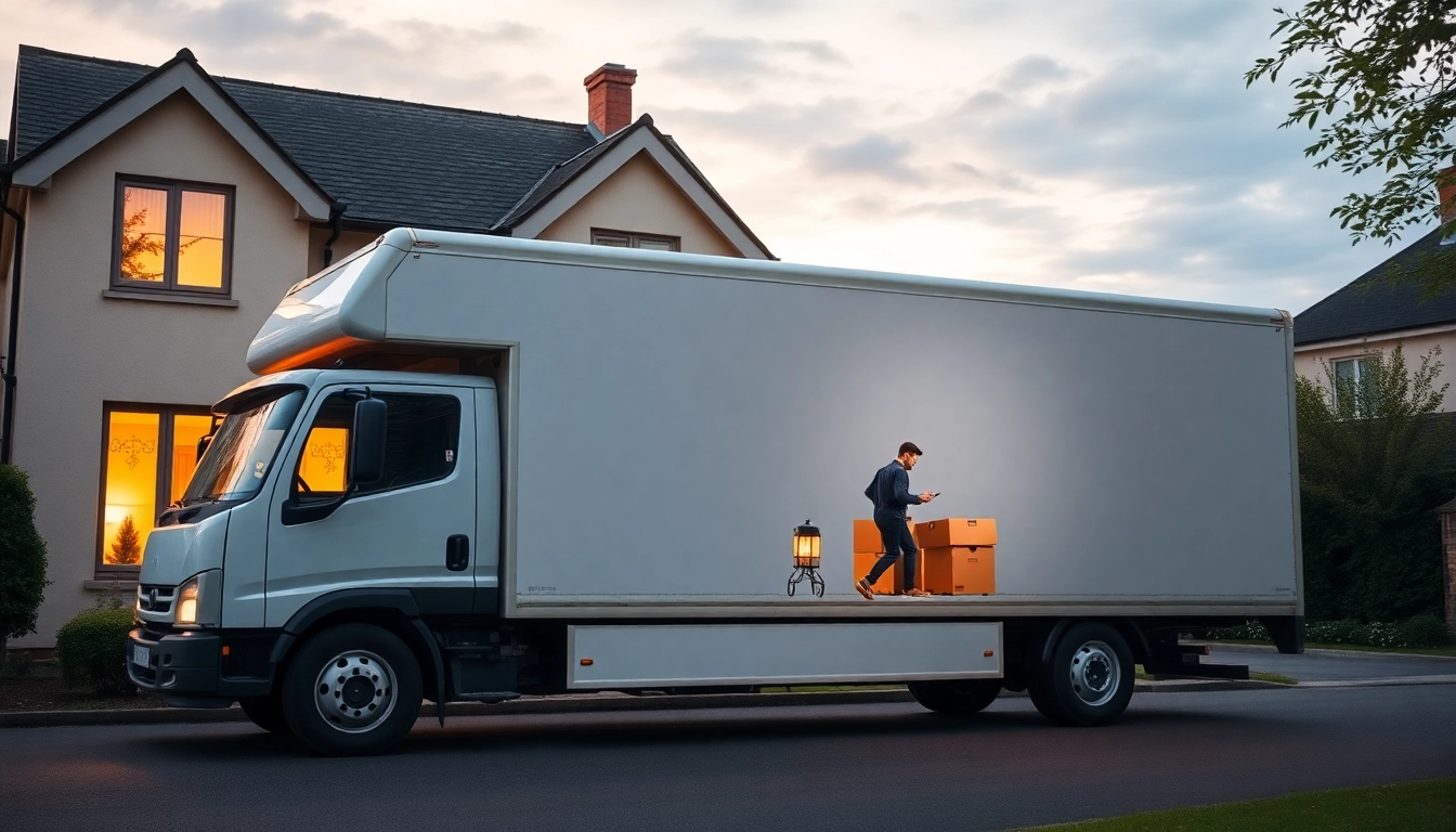 Professional movers from removal companies Bingley carefully handling packed boxes for a smooth house relocation.