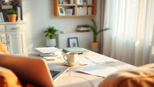 Best virtual assistant services for real estate agents streamline productivity in a cozy home office.