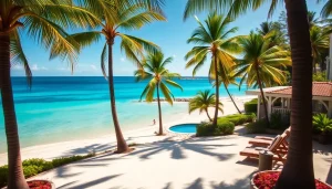 Experience luxury rentals in St. Martin with serene beachfront villas and clear blue waters.