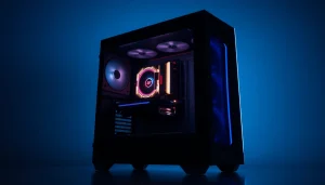 Showcasing a sleek PC CASE Manufacturer's design, emphasizing modern aesthetics and spacious interior.