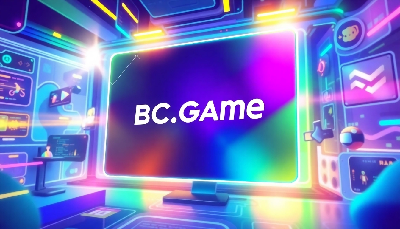 Engaging BC.Game platform interface showcasing vibrant graphics and an immersive gaming experience.