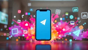 Engaging visual depicting the Telegram official app interface, showcasing the features of 电报官网.