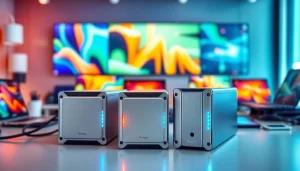 Transform your workspace with TPower's high-quality power supply units surrounded by modern gadgets.