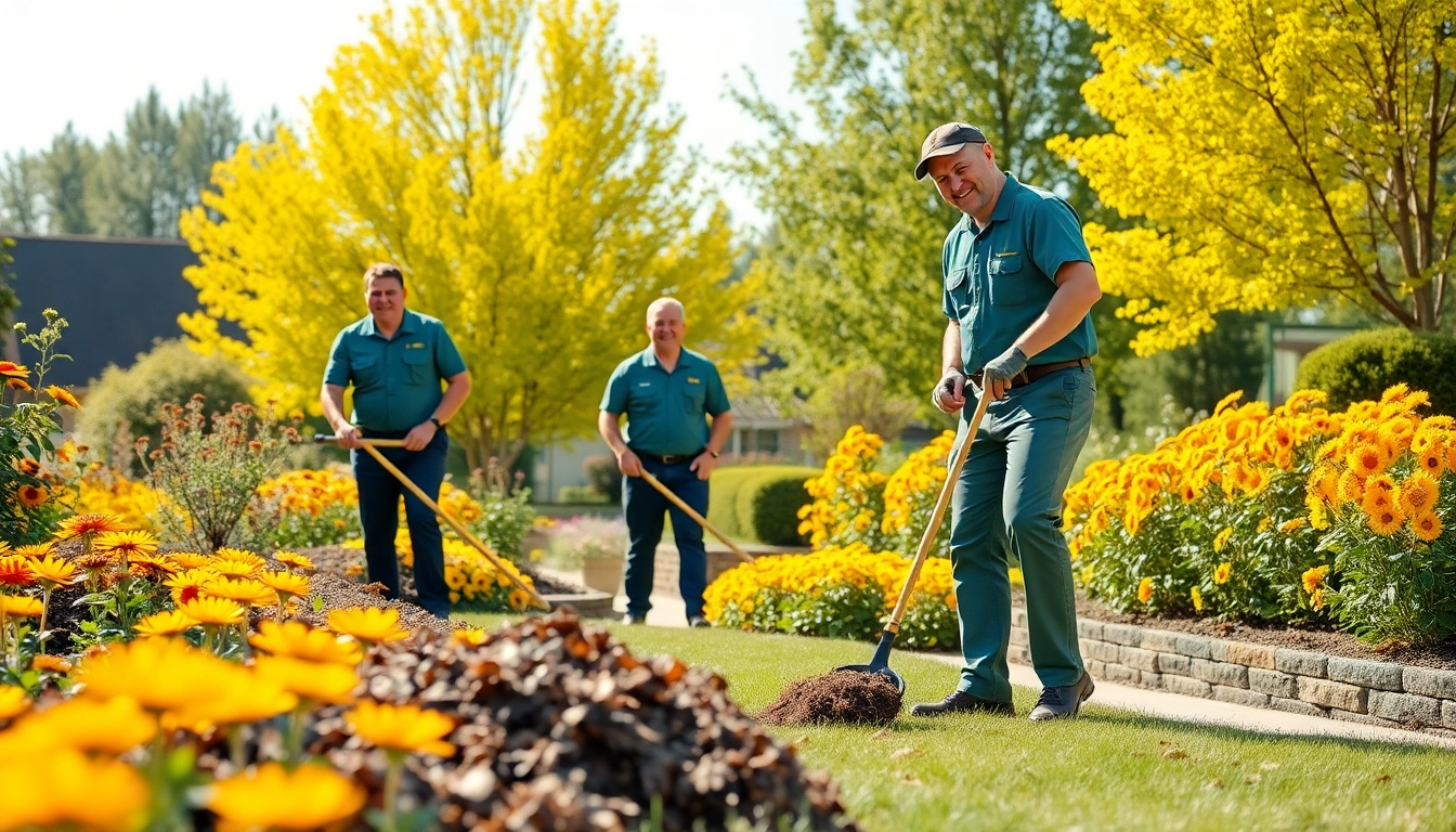 Dog clean up service in action with a professional team maintaining a clean yard.